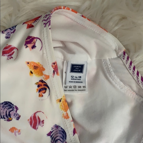 Janie and Jack 12-18 Mo Fish Halter Swimsuit - Picture 4 of 4